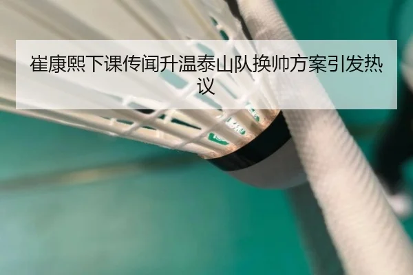 崔康熙下课传闻升温泰山队换帅方案引发热议 | YIHAOYULE